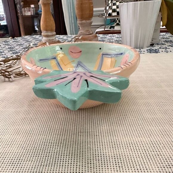 Susan Painter Pineapple Shaped Serving Dish Bowl‎ Handpainted Eclectic Rare - Picture 5 of 10